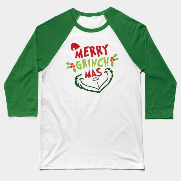 Merry Grinchmas - Great Christmas Gift Grinnch Lovers Baseball T-Shirt by teespringplus